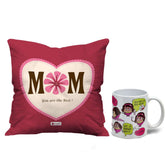 Mom You Are The Best Printed Cushion & Coffee Mug Gift for Mother